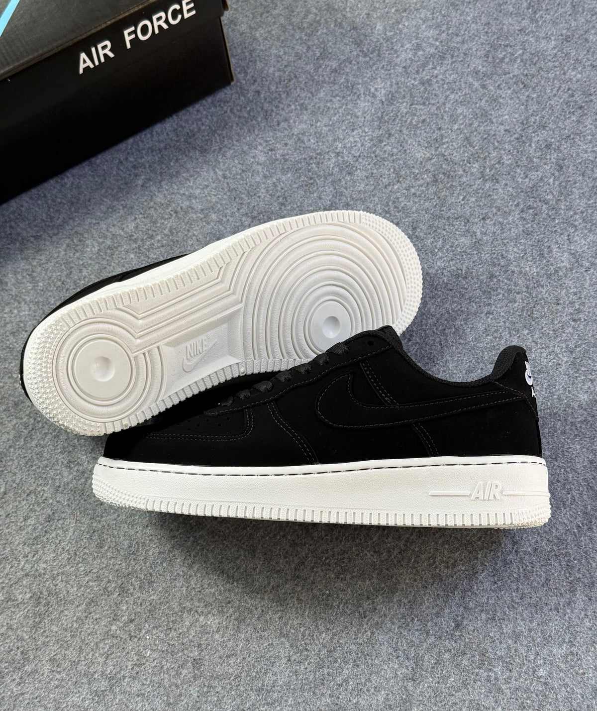 Air Force One Premium Preto/Nobuck