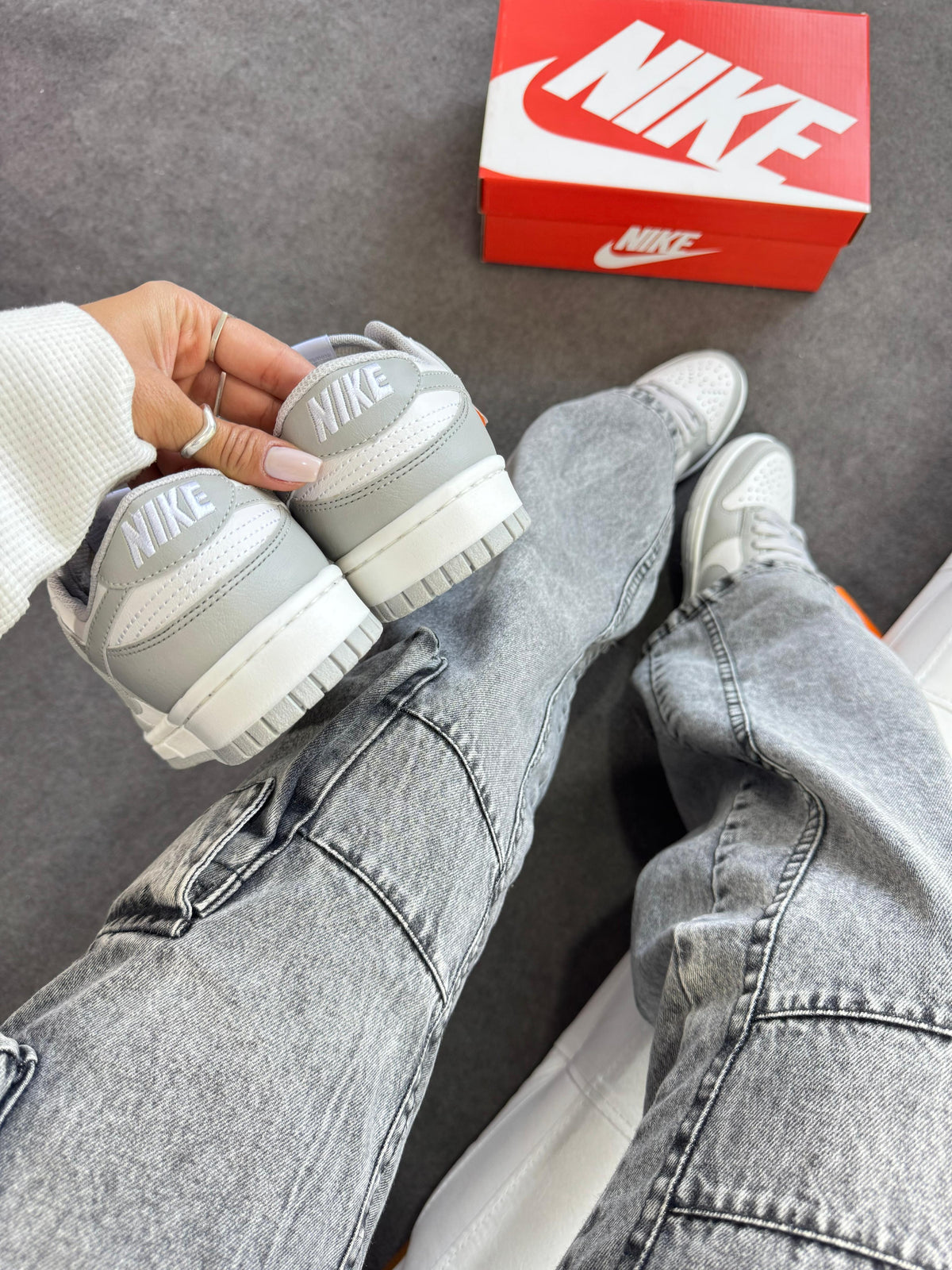 Dunk Cinza/Branco