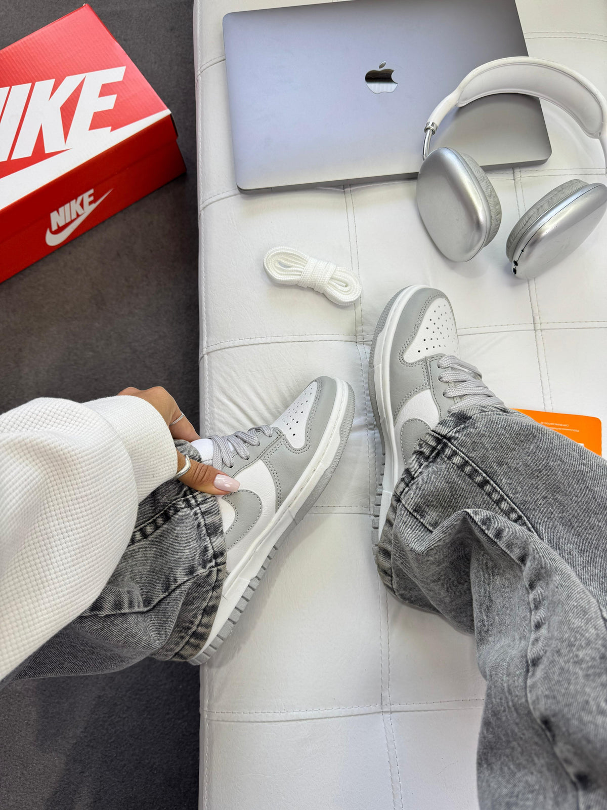 Dunk Cinza/Branco